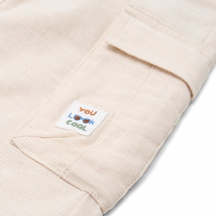 Pantaloni din bumbac organic - Sand - Little Dutch