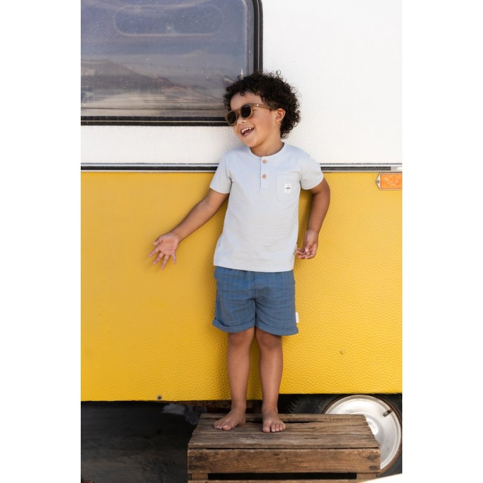 Pantaloni scurti din bumbac organic - Indigo - Little Dutch