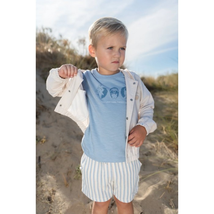 Pantaloni scurti din bumbac organic - Multi Stripe - Little Dutch