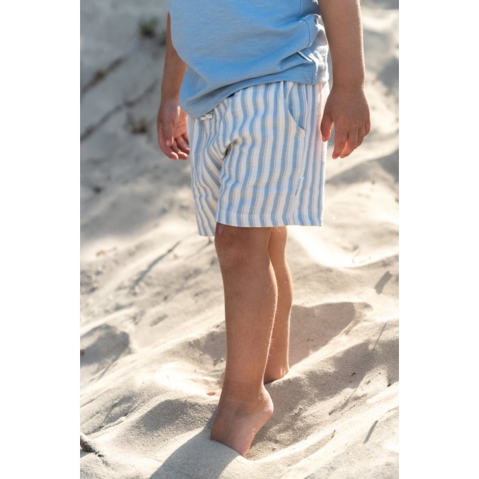 Pantaloni scurti din bumbac organic - Multi Stripe - Little Dutch