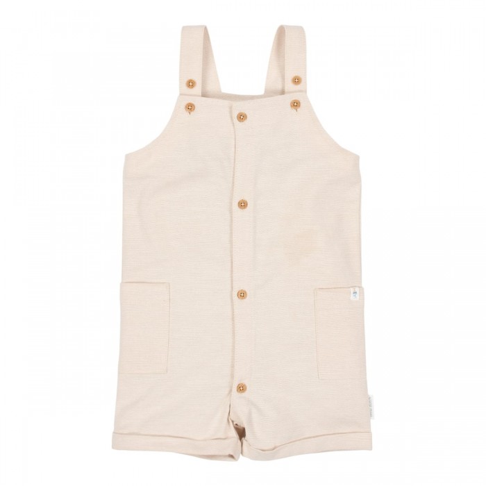 Salopeta din bumbac organic - Sand - Little Dutch