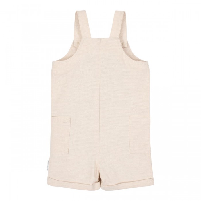 Salopeta din bumbac organic - Sand - Little Dutch
