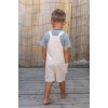 Salopeta din bumbac organic - Sand - Little Dutch