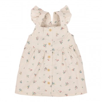 Rochita din bumbac organic cu volane fara maneci - Fairy Bloom - Little Dutch