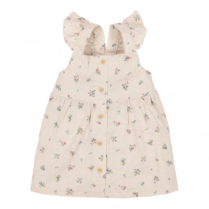 Rochita din bumbac organic cu volane fara maneci - Fairy Bloom - Little Dutch