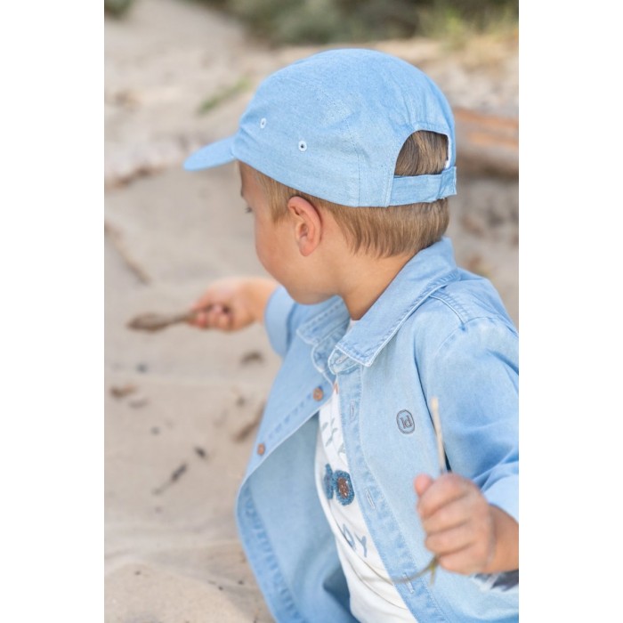 Sapca din bumbac organic - Denim - Little Dutch
