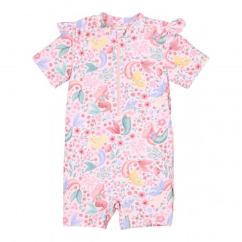 Costum de baie intreg cu maneca scurta - protectie UV 40+ - Dreamy Mermaid - Little Dutch