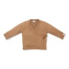 Cardigan tricotat petrecut din mix de lana pentru bebelusi - Brown -  Little Dutch