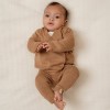 Pantaloni tricotati din mix de lana pentru bebelusi - Brown -  Little Dutch