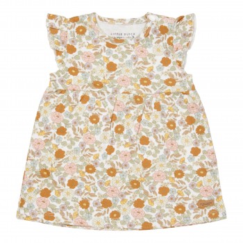 Rochita cu volanase din bumbac organic - Vintage Little Flowers - Little Dutch Rochita cu volanase din bumbac organic - Vintage Little Flowers - Little Dutch