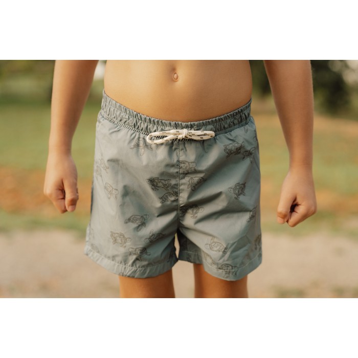 Sort pentru baie cu protectie UV 50+ - Turtle Island Olive - Little Dutch
