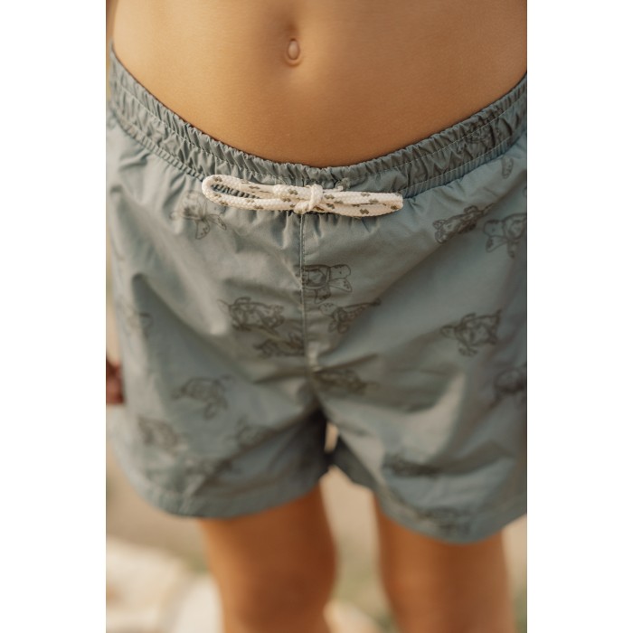 Sort pentru baie cu protectie UV 50+ - Turtle Island Olive - Little Dutch