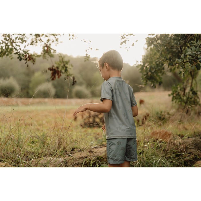 Sort pentru baie cu protectie UV 50+ - Turtle Island Olive - Little Dutch