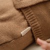 Pantaloni tricotati din mix de lana pentru bebelusi - Brown -  Little Dutch
