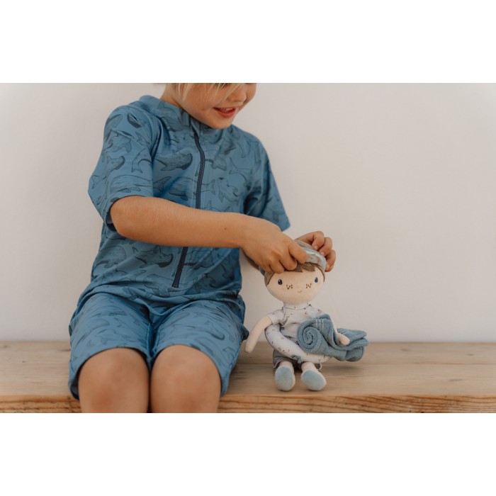 Costum de baie intreg cu protectie UV 50+ - Sea Life Blue - Little Dutch