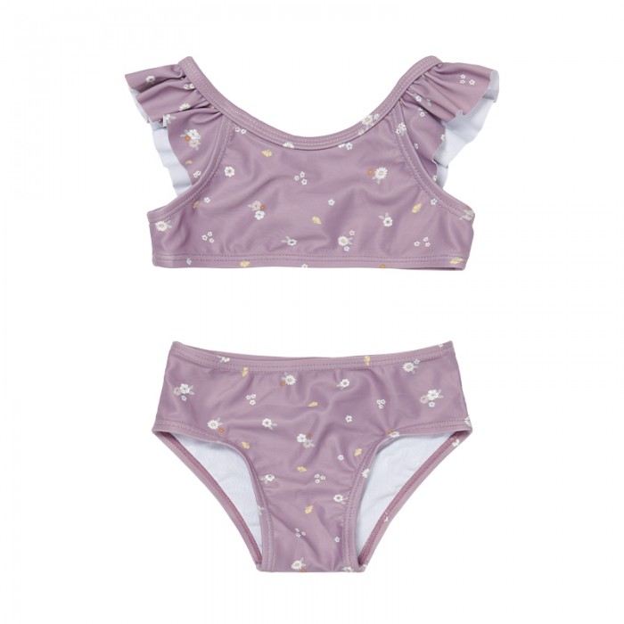 Costum de baie cu doua piese cu protectie UV 50+ - Mauve Blossom - Little Dutch