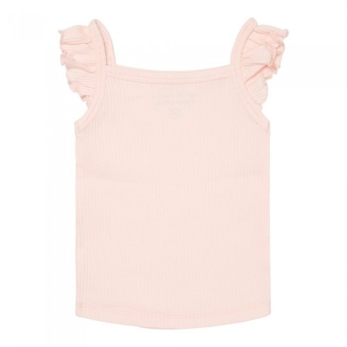 Maiou cu volanase din bumbac organic - Pink - Little Dutch