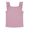 Maiou cu volanase din bumbac organic - Mauve - Little Dutch