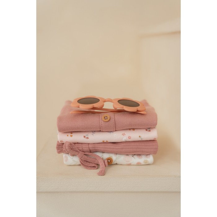 Maiou cu volanase din bumbac organic - Vintage Pink - Little Dutch