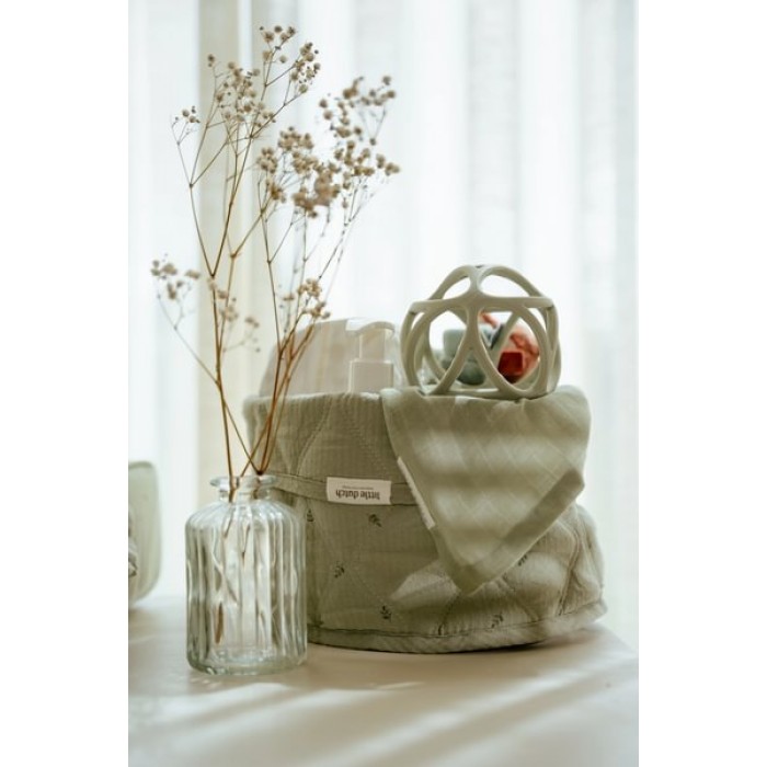 Cos de depozitare matlasat mediu din bumbac organic - 30 x 25 - Pure Sage - Little Dutch Cos de depozitare matlasat mediu din bumbac organic - 30 x 25 - Pure Sage - Little Dutch