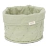 Cos de depozitare rotund matlasat pentru comoda de infasat - 20 x 15 - Pure Sage - Little Dutch