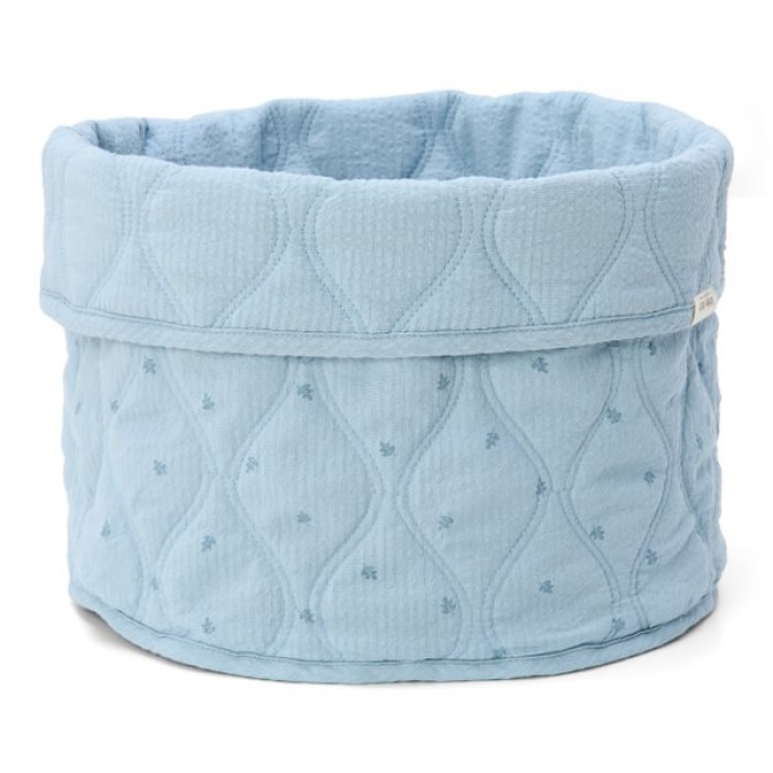 Cos de depozitare matlasat mediu din bumbac organic - 30 x 25 - Pure Denime Blue - Little Dutch Cos de depozitare matlasat mediu din bumbac organic - 30 x 25 - Pure Denime Blue - Little Dutch