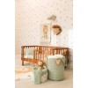 Cos de depozitare din bumbac organic pentru camera copilului - 35x45 cm -  Green Leo Safari - Little Dutch