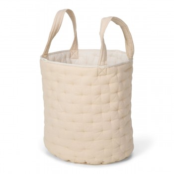 Cos de depozitare din bumbac organic pentru camera copilului - 35x45 cm - Pure Soft Beige Stripe - Little Dutch Cos de depozitare din bumbac organic pentru camera copilului - 35x45 cm - Pure Soft Beige Stripe - Little Dutch