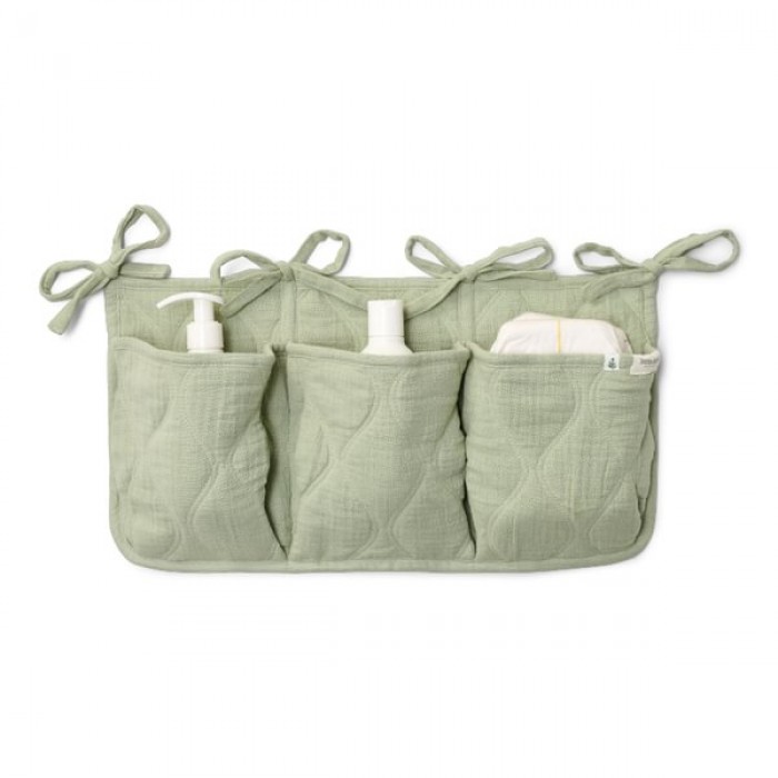 Organizator din bumbac organic pentru patut - Pure Sage - Little Dutch