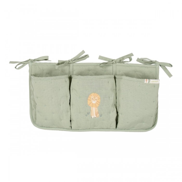 Organizator din bumbac organic pentru patut - Safari Leo - Little Dutch