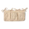 Organizator din bumbac organic pentru patut - Pure Soft Beige - Little Dutch