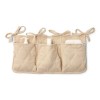 Organizator din bumbac organic pentru patut - Pure Soft Beige - Little Dutch