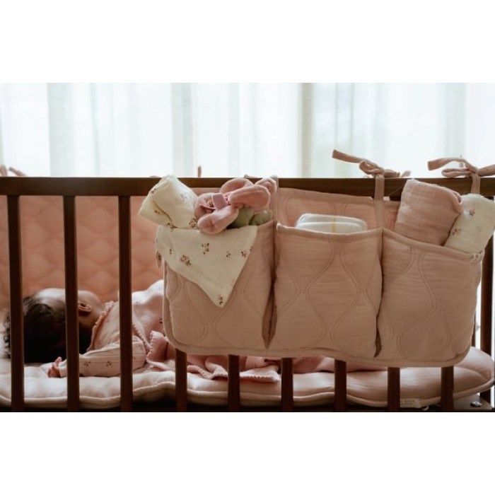 Organizator din bumbac organic pentru patut - Pure Blossom - Little Dutch Organizator din bumbac organic pentru patut - Pure Blossom - Little Dutch