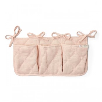 Organizator din bumbac organic pentru patut - Pure Blossom - Little Dutch