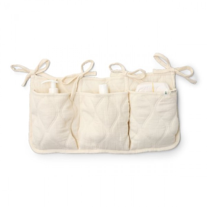 Organizator din bumbac organic pentru patut - Pure White - Little Dutch Organizator din bumbac organic pentru patut - Pure White - Little Dutch