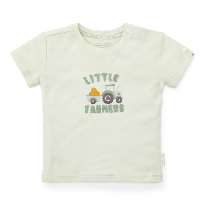 Tricou din bumbac organic - Farm Green - Little Dutch