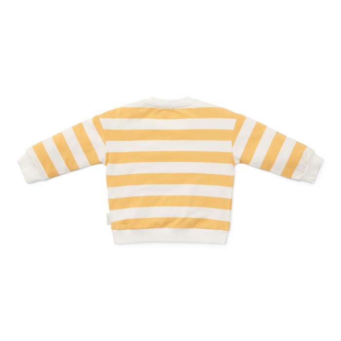 Bluza cu maneca lunga din bumbac organic- Sunny Yellow Stripes - Little Dutch