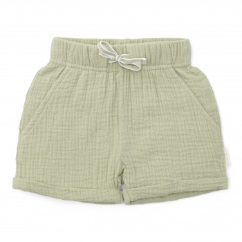 Pantaloni scurti din muselina de bumbac organic - Grass Green - Little Dutch Pantaloni scurti din muselina de bumbac organic - Grass Green - Little Dutch