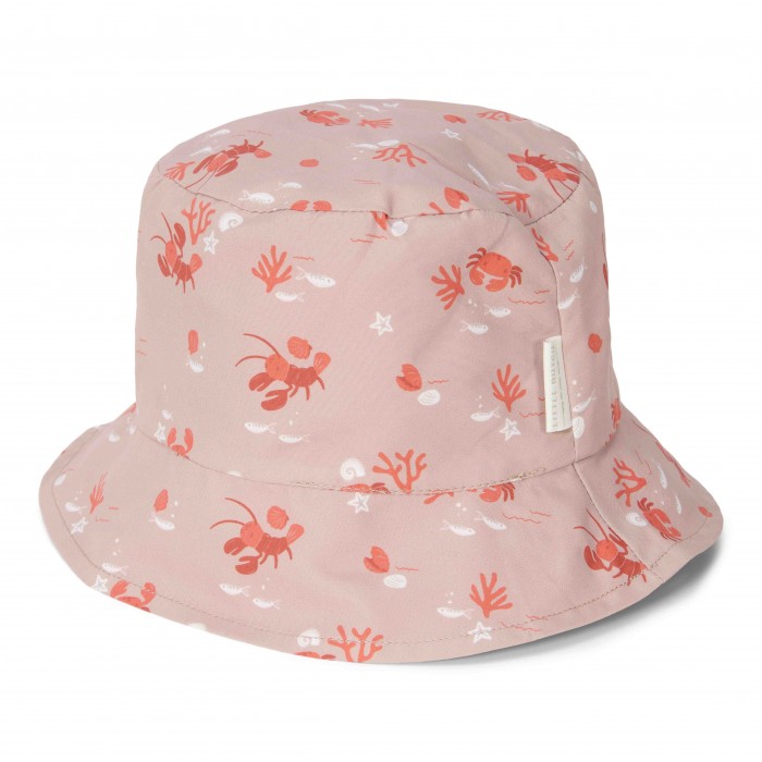 Palarie reversibila cu protectie UV 50+ - Coral / Lobster Bay - Little Dutch