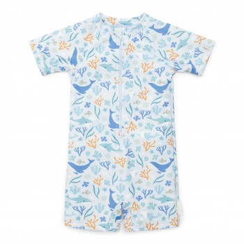 Costum de baie intreg cu protectie UV 50+ - Ocean Dreams Blue - Little Dutch