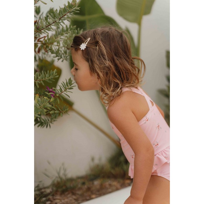 Costum de baie intreg fara maneci cu protectie UV 50+ - Ocean Dreams Pink - Little Dutch