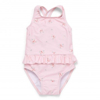 Costum de baie intreg fara maneci cu protectie UV 50+ - Ocean Dreams Pink - Little Dutch