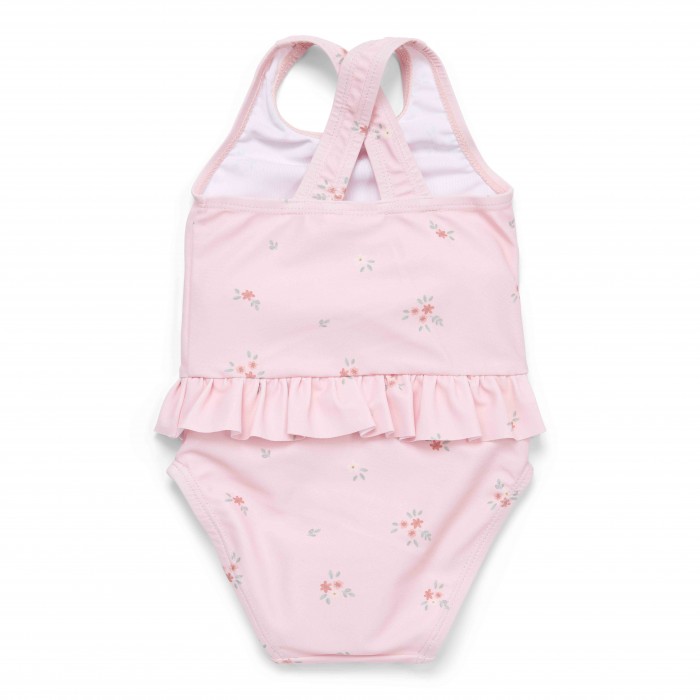 Costum de baie intreg fara maneci cu protectie UV 50+ - Ocean Dreams Pink - Little Dutch