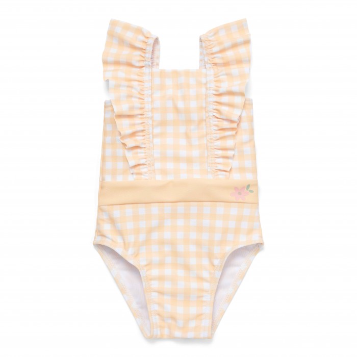 Costum de baie intreg fara maneci cu protectie UV 50+ - Sunshine Checks - Little Dutch