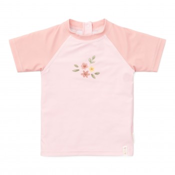 Tricou cu protectie UV 50+ - Flower Pink - Little Dutch Tricou cu protectie UV 50+ - Flower Pink - Little Dutch