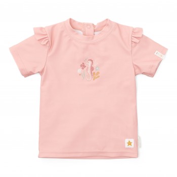 Tricou cu protectie UV 50+ - Seahorse Pink - Little Dutch Tricou cu protectie UV 50+ - Seahorse Pink - Little Dutch