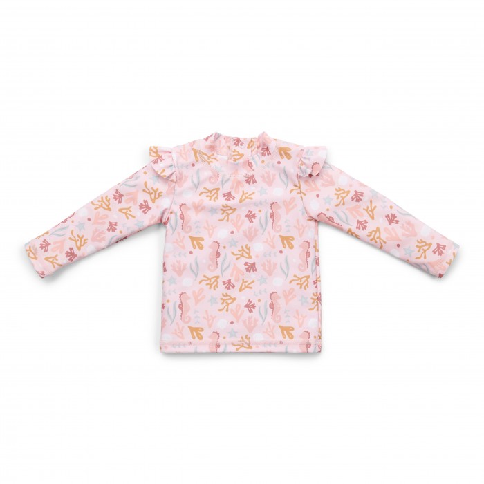 Bluza cu maneca lunga cu protectie UV 50+ - Ocean Dreams Pink - Little Dutch