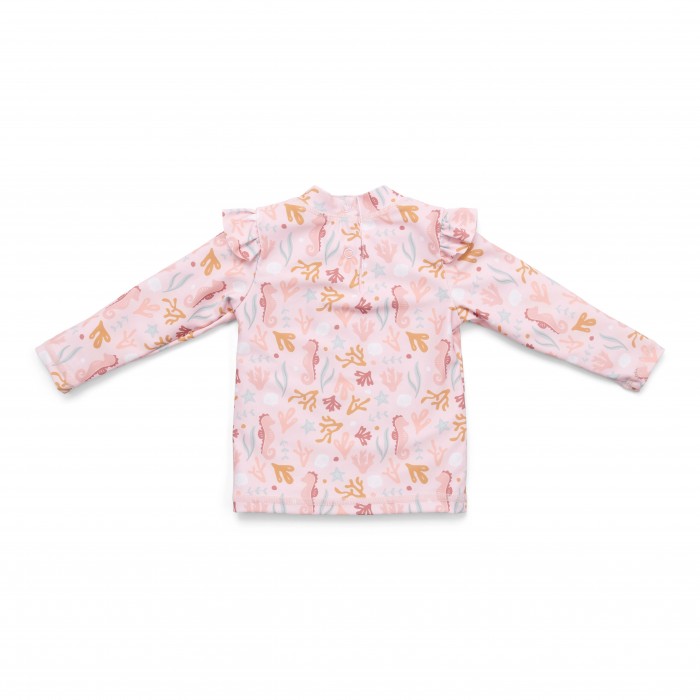 Bluza cu maneca lunga cu protectie UV 50+ - Ocean Dreams Pink - Little Dutch