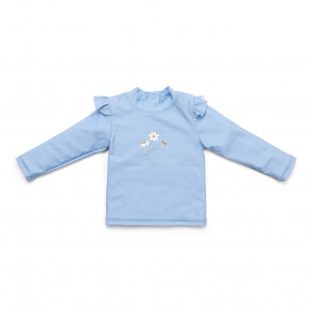 Bluza cu maneca lunga cu protectie UV 50+ - Daisies Blue - Little Dutch