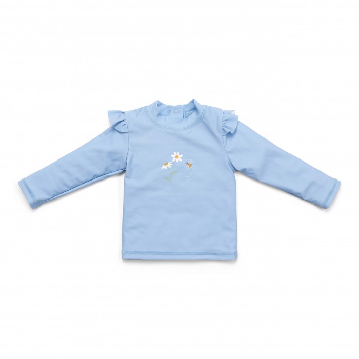 Bluza cu maneca lunga cu protectie UV 50+ - Daisies Blue - Little Dutch